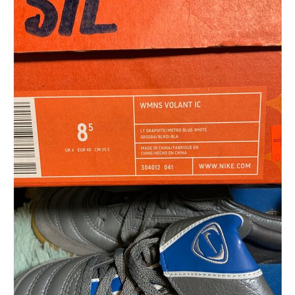 Nike Volant IC Indoor Soccer Shoes - Graphite/Blue - 8.5 - Picture 5 of 5
